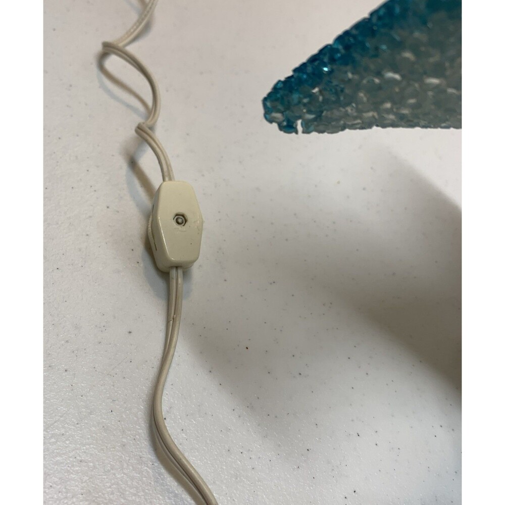 Vintage 90s Dolphin Lamp 11’ Popcorn Blue Night Light Tested Table Desk Lamp 3D - Picture 4 of 5